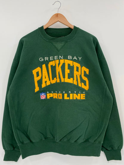 90's RUSSEL x GREEN BAY PACKERS Made in USA Size XL Vintage NFL Sweat-shirt / K6629