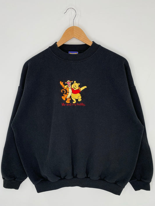 90's DISNEY POOH TIGGER Made in USA Size S Vintage Sweat-shirt / K8644