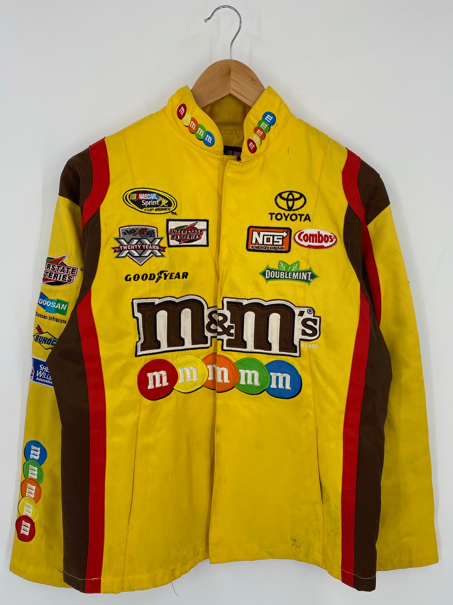 Vintage NASCAR M&M'S KYLEBUSCH Size Ladies XL Racing Jacket/ K6683