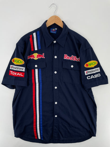 00' NASCAR x RED BULL Size XXL Vintage Racing Button down Shirt / A4112