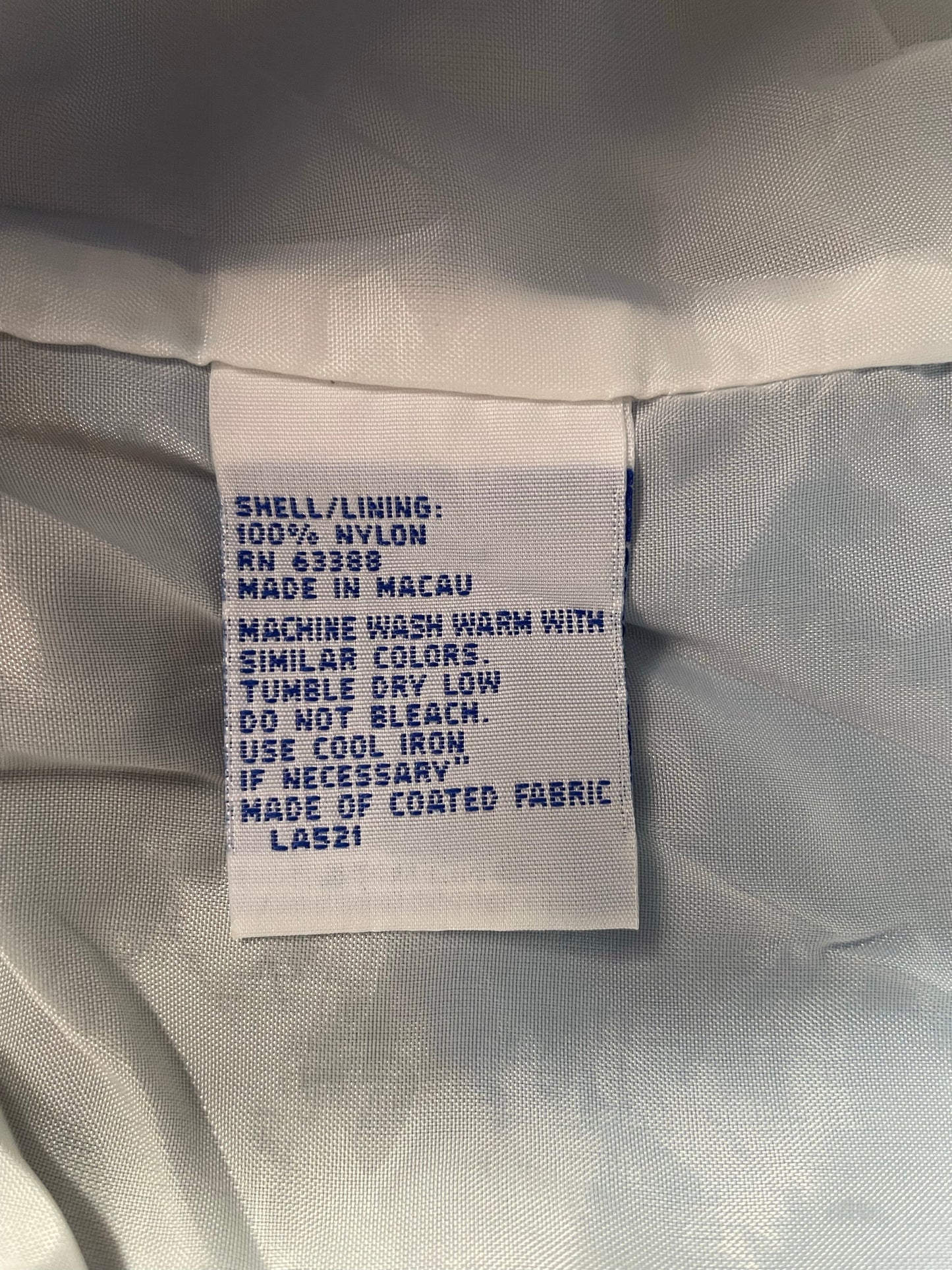 90's CAROLINA PANTHERS Size L Vintage NFL Zip-up Nylon Jacket / A8847