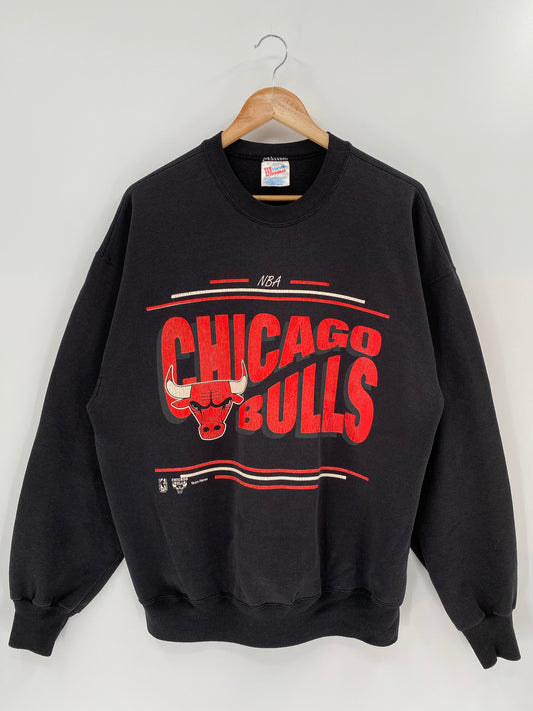 90’s CHICAGO BULLS Size XL Vintage NBA Sweat shirt / K45