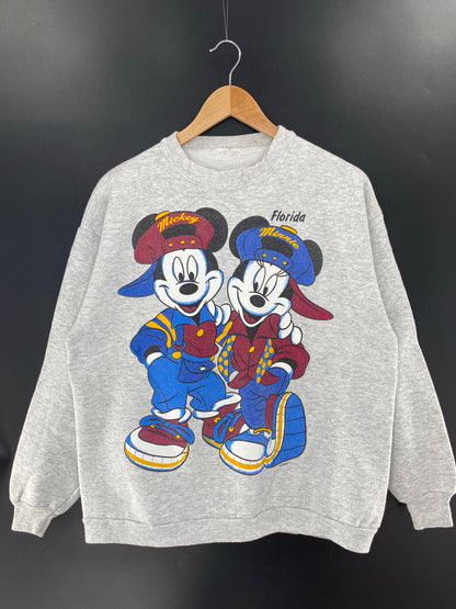 90’s DISNEY MICKEY AND MINNIE (No tag) Approx. Size XL Vintage Sweat-shirt / K6444