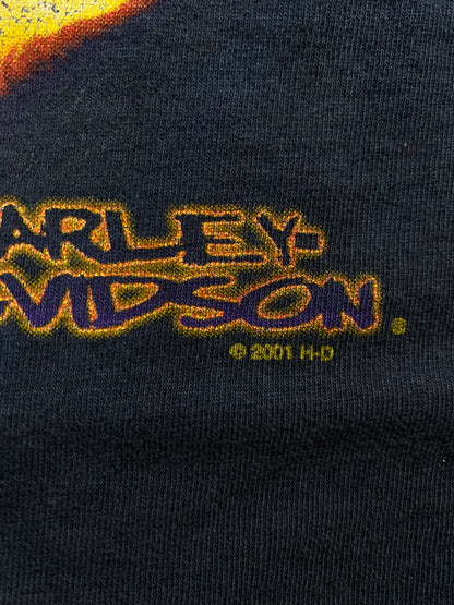 2001 HARLEY DAVIDSON Made in USA Size L Vintage Long Sleeve T-Shirt / A676