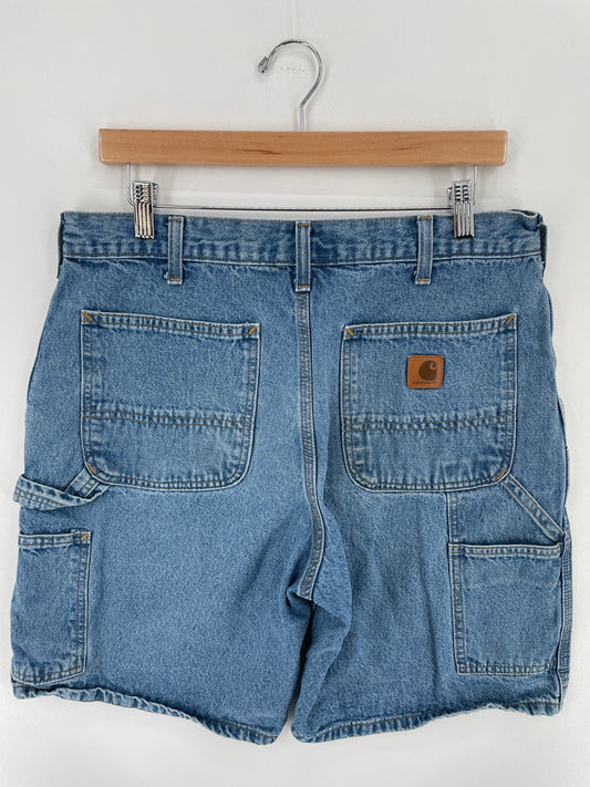 Vintage CARHARTT Size W34xL8.5 Denim Shorts / A3556