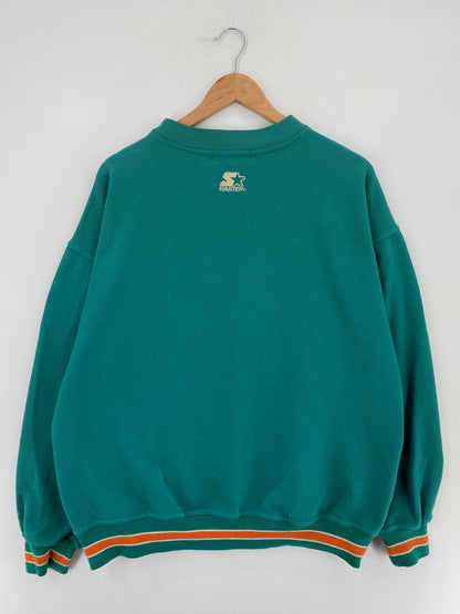 90’s STARTER x MIAMI DOLPHINS Size XL Vintage NFL Sweat-Shirt/ E2007S