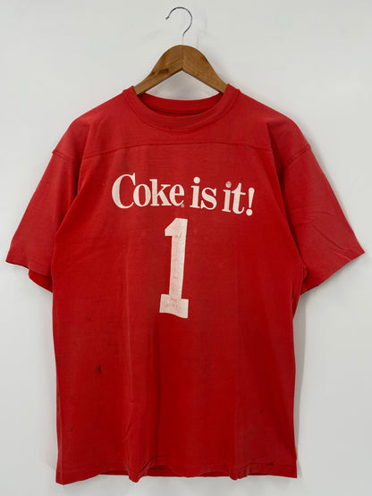 80’s COKE IS IT Size No Tag (Approx.XL) Vintage T-Shirt / A6167