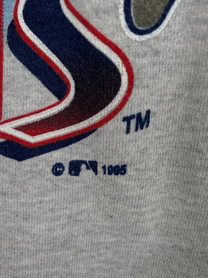 1995 AMERICAN LEAGUE CHAMPIONS CLEVELAND INDIANS Size XL Vintage MLB Sweat-Shirt / A5513