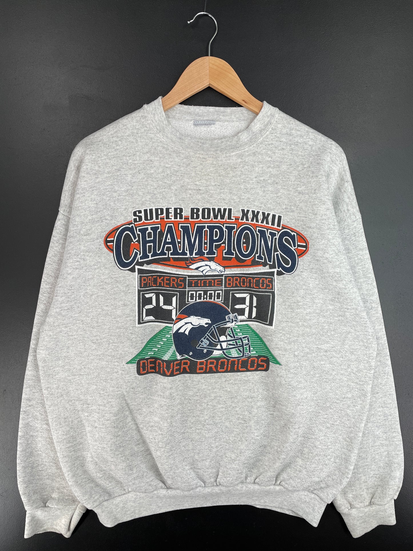 1998 DENVER BRONCOS Size Approx.XL Vintage NFL Sweat-Shirt / E4515S