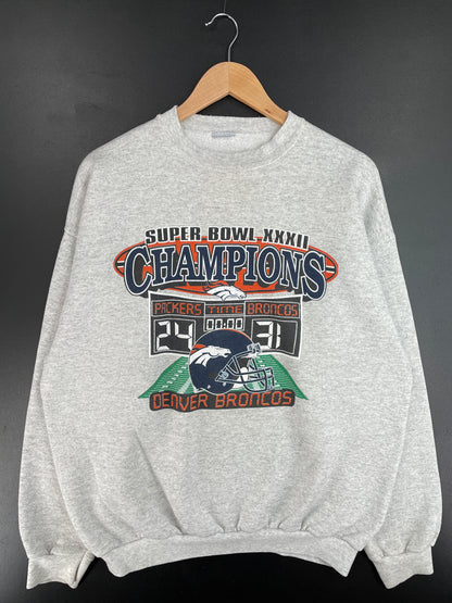 1998 DENVER BRONCOS Size Approx.XL Vintage NFL Sweat-Shirt / E4515S
