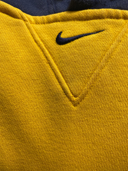 00' NIKE UNIVERSITY OF WEST VIRGINIA Size L Vintage Hoodie Sweat-shirt  / K2174