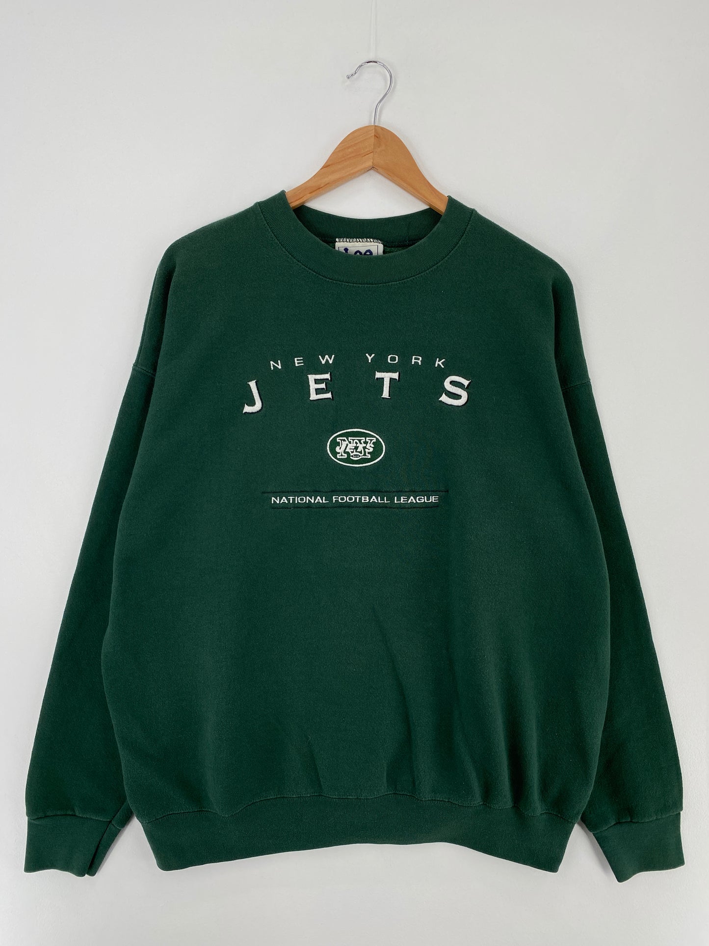 90’s NEW YORK JETS Made in USA Size XL Vintage NFL Sweat-shirt / A9958