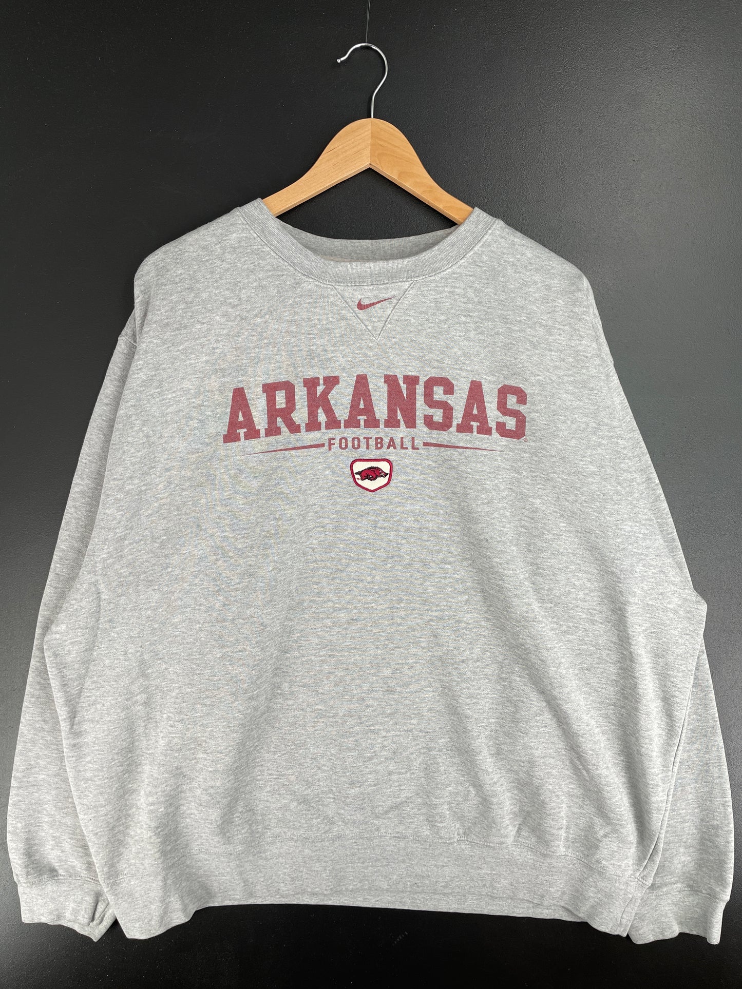 90's NIKE x ARKANSAS FOOTBALL Size XXL Vintage College Sweat-Shirt / E3075S