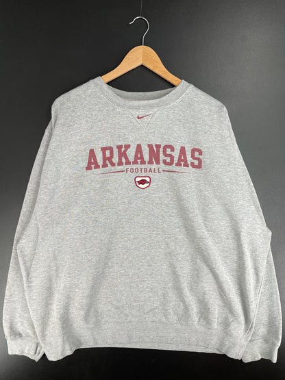 90's NIKE x ARKANSAS FOOTBALL Size XXL Vintage College Sweat-Shirt / E3075S