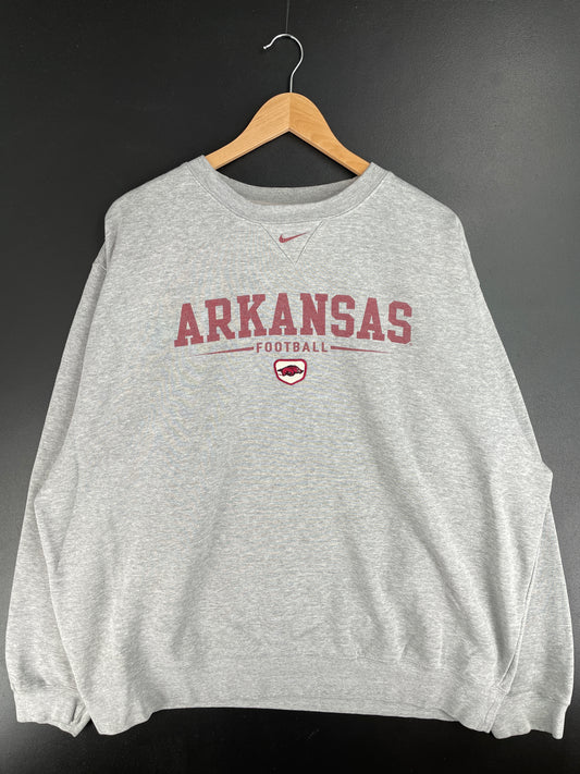 90's NIKE x ARKANSAS FOOTBALL Size XXL Vintage College Sweat-Shirt / E3075S