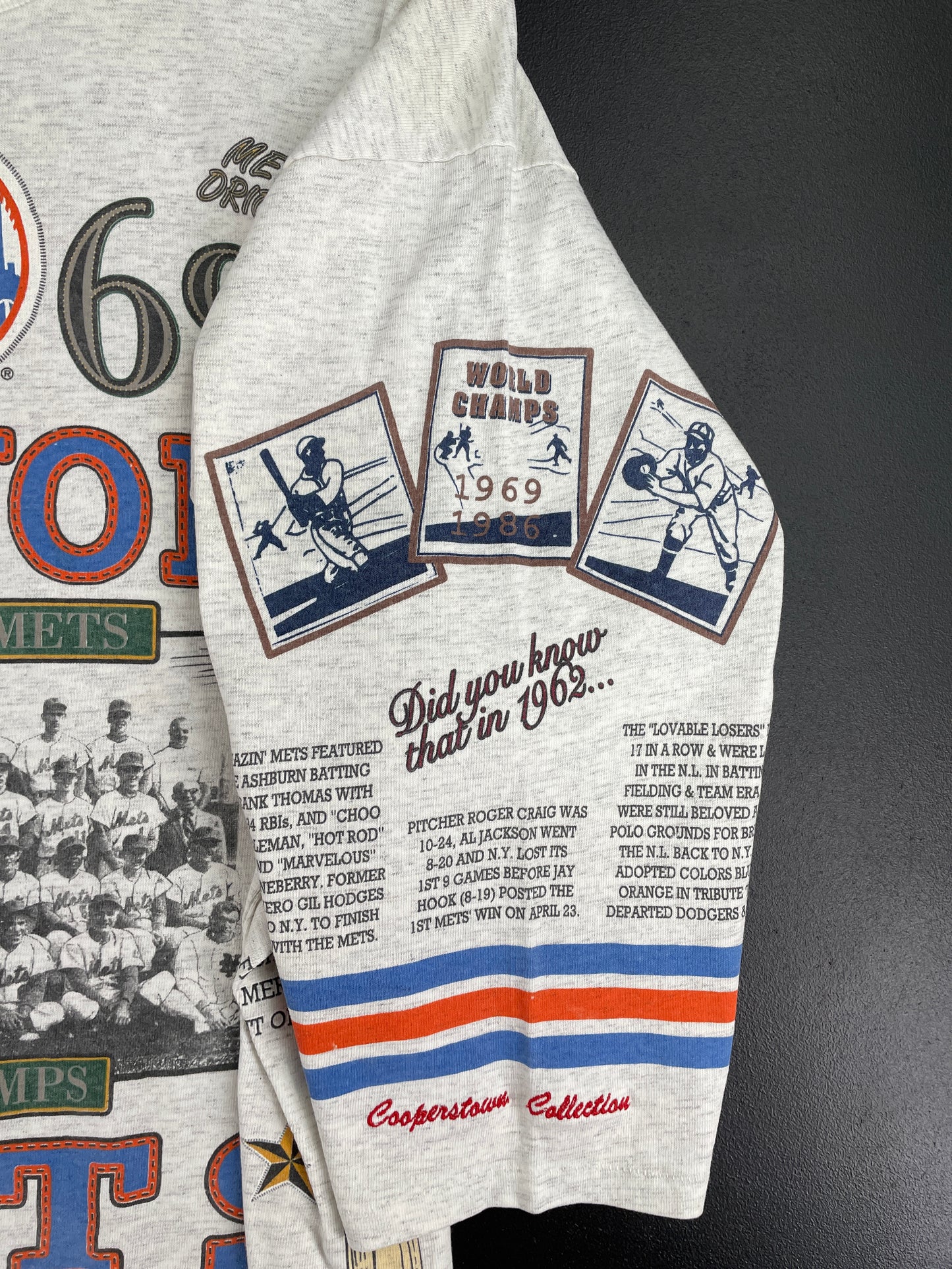 1993 NEW YORK METS Made in USA Size L Vintage MLB T-Shirt / E2883T