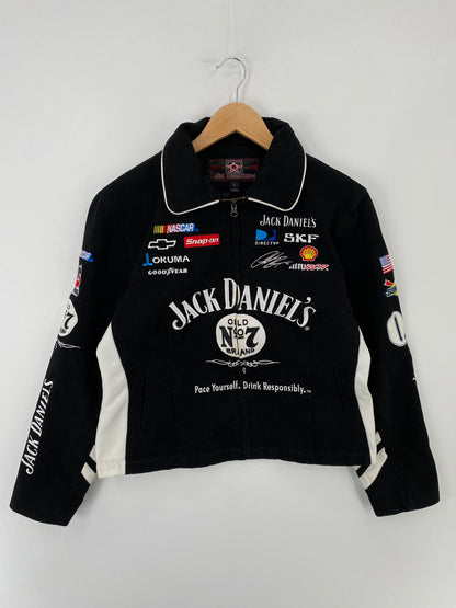 00' JACK DANIELS Size Ladies L Vintage Racing Jacket / E3676J
