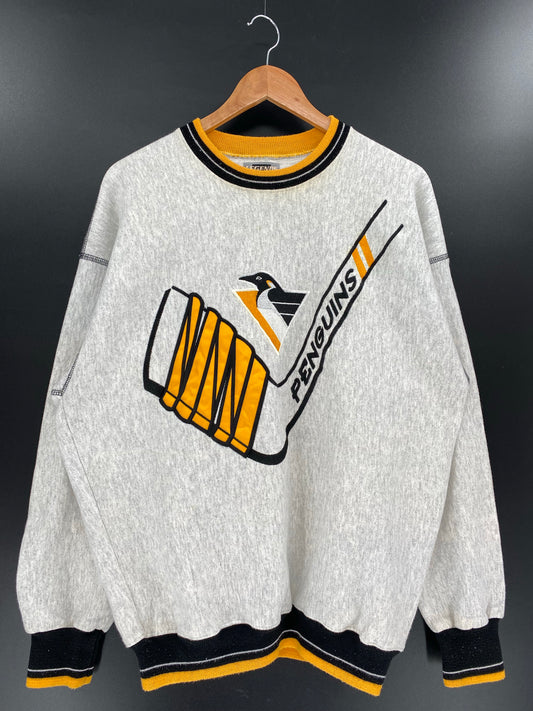 Vintage PITTSBURGH PENGUINS Made in USA Size L NHL Sweat-Shirt / K4612