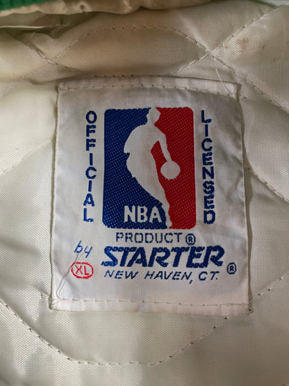 90's STARTER x BOSTON CELTICS Made in USA Size XL Vintage NBA Nylon Padded Jacket / E865