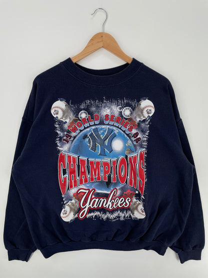 1998 NEW YORK YANKEES Made in USA Size XL Vintage MLB Sweat-shirt / A862
