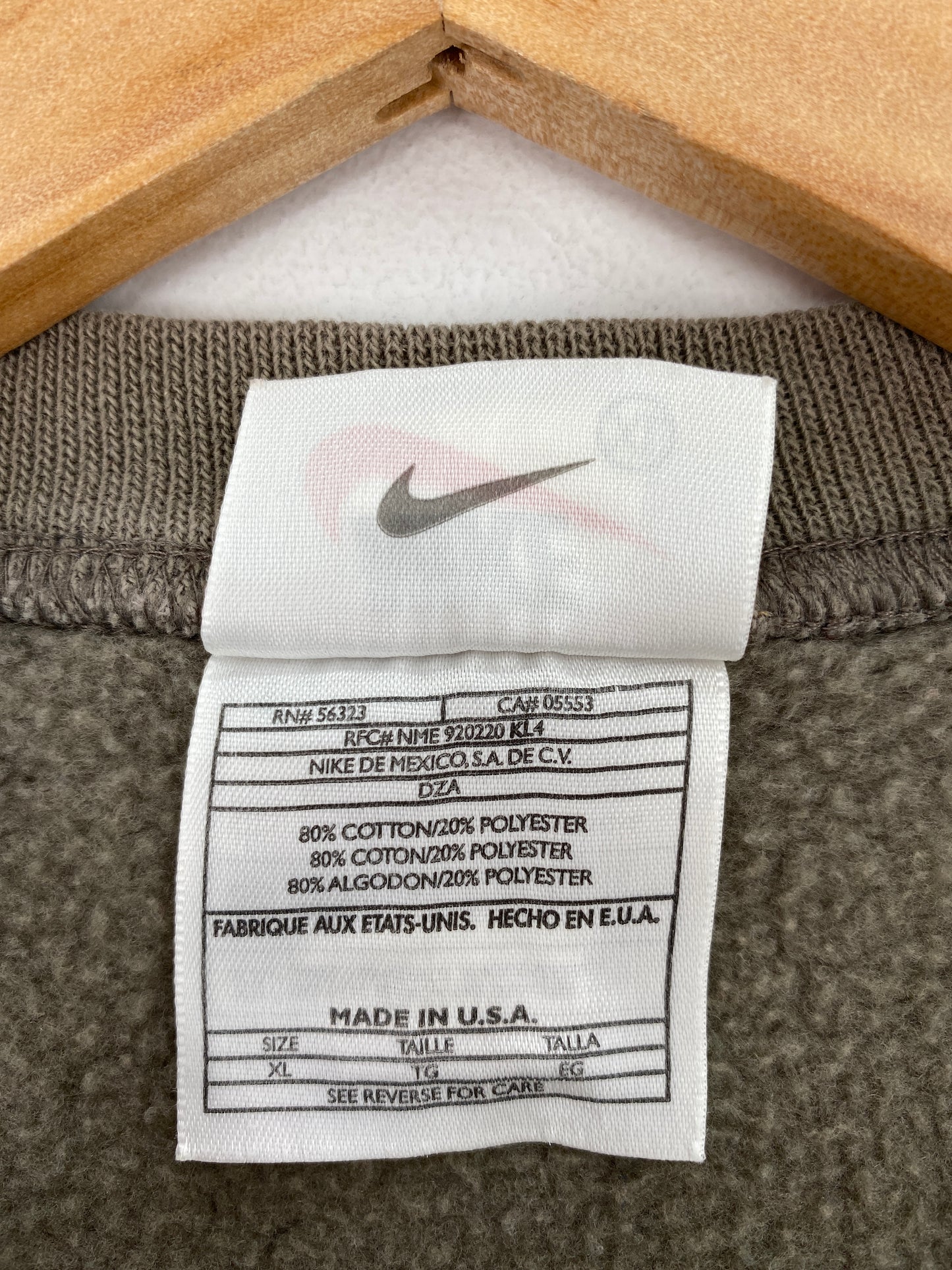 90's NIKE MINI SWOOSH Made in USA Size XL Vintage Sweat-Shirts / A5749