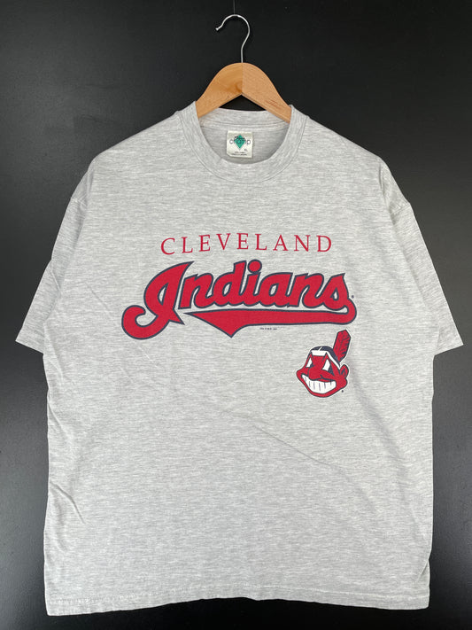 1997 CLEVELAND INDIANS Size XL Vintage MLB T-Shirt / E5169T
