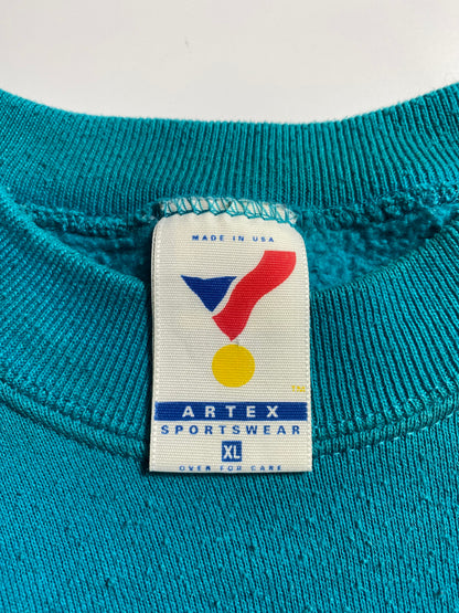 1993' NORTH CAROLINA CHARLOTTE HORNETS Made in USA Size XL Vintage NBA Sweat-shirt / K6153