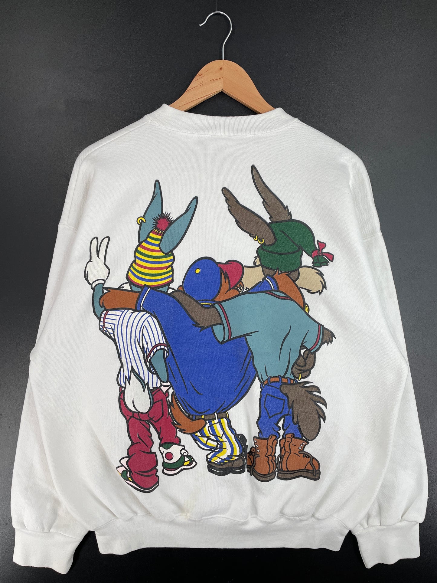 .1993 LOONEY TUNES Made in USA Size XL Vintage Sweat-shirt / E4673S
