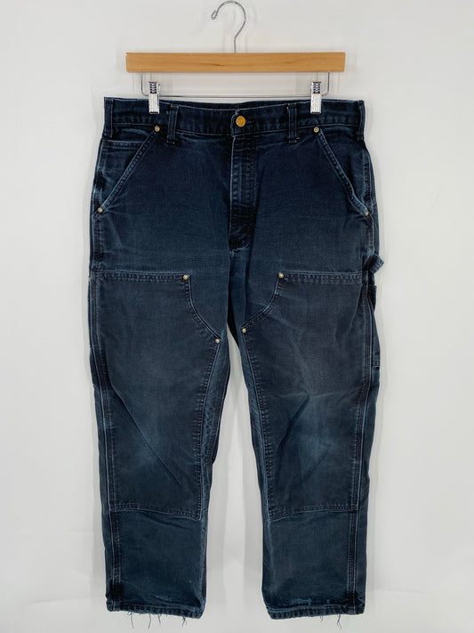 Vintage CARHARTT Size 34x30 Double Knee Duck Pants / K7226