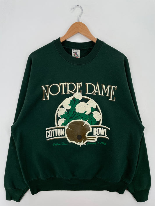 90's NOTRE DAME Made in USA Size XL College Sweat-Shirt / A7983