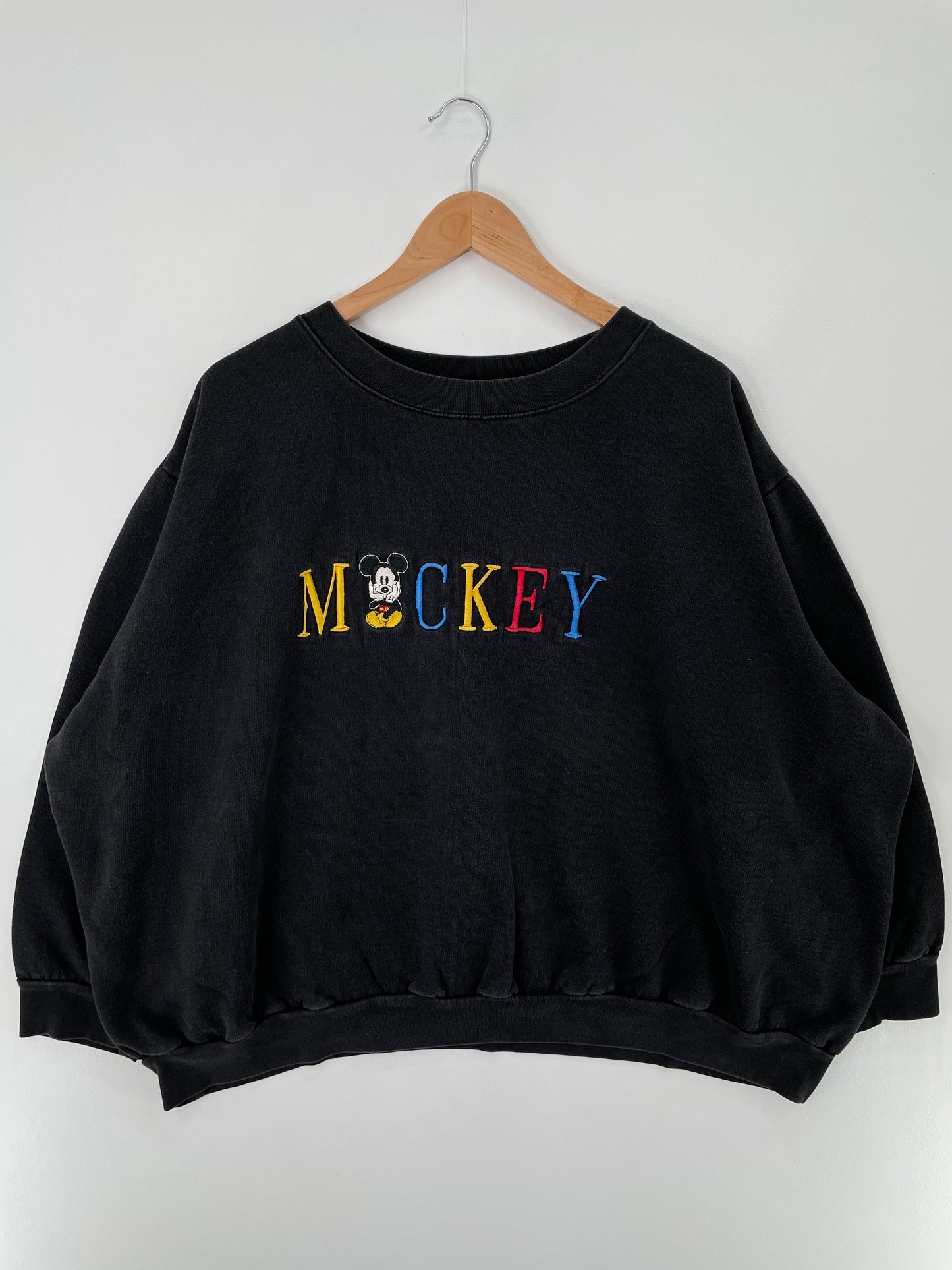 90's DISNEY MICKEY Size Approx.XXL Vintage Sweat-shirt / E147