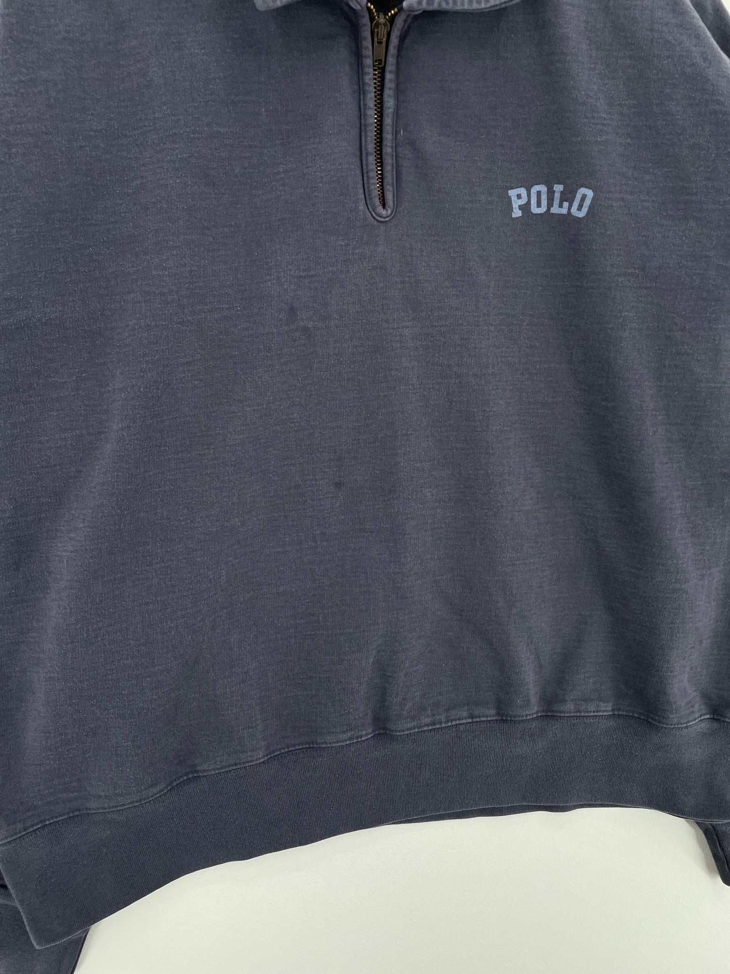 90's POLO RALPH LAUREN Size XL Vintage Half Zip Sweat-shirt / E872
