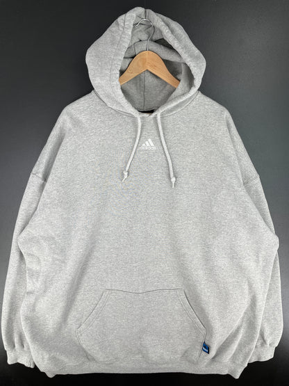 90's ADIDAS Made in USA Size XXXXL Vintage Hoodie Sweat-shirt / A4293