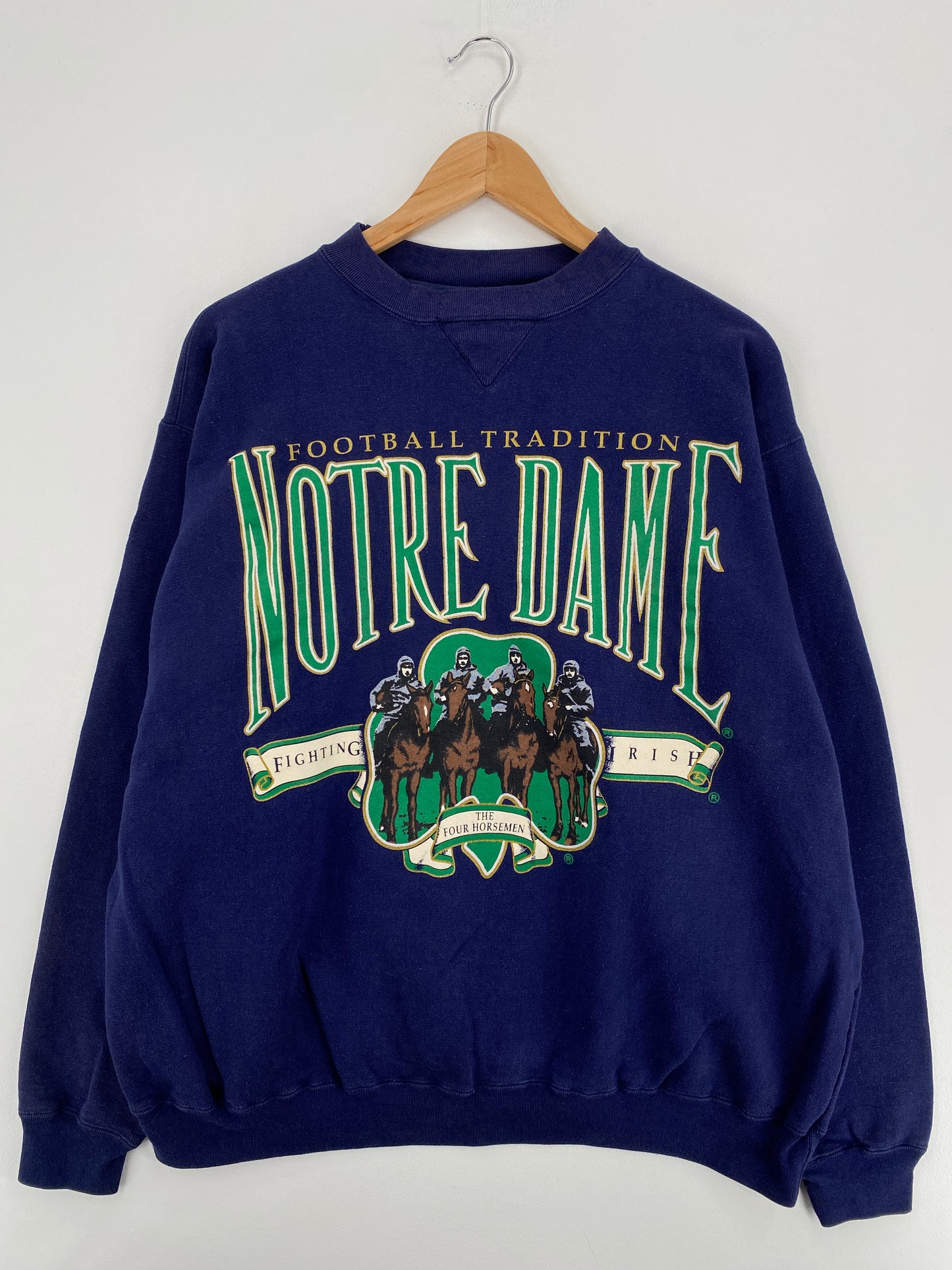 90's NOTRE DAME Size XL Vintage College Sweat-Shirt / A5378