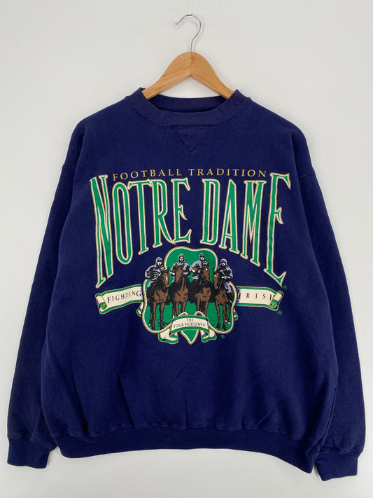 90's NOTRE DAME Size XL Vintage College Sweat-Shirt / A5378