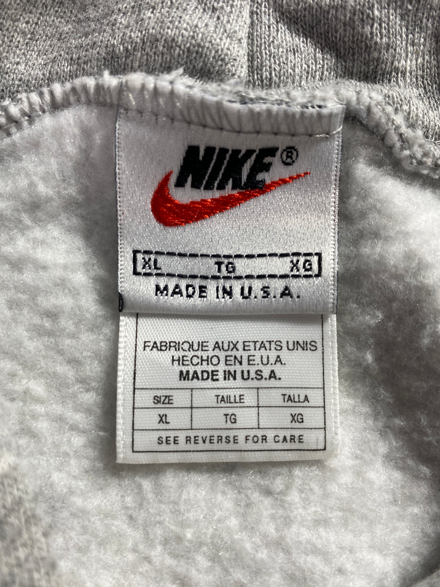 90's NIKE MINI SWOOSH Made in USA Size XL Vintage Hoodie Sweat-Shirts / A6103