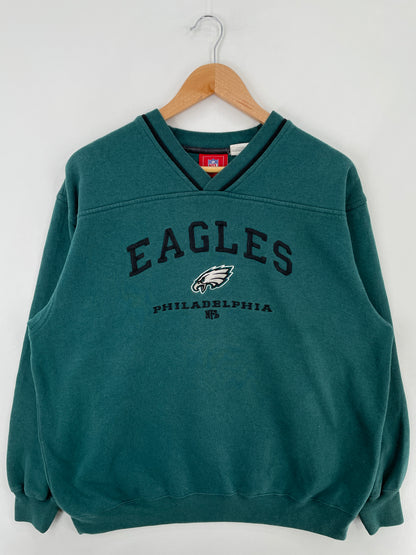 Vintage PHILADELPHIA EAGLES Size L NFL Sweat-shirt / E2738S