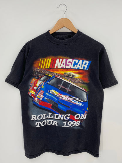 1998 NASCAR ROLLNG ON TOUR (No tag) Approx. Size XL Vintage Racing T-Shirt / K7252