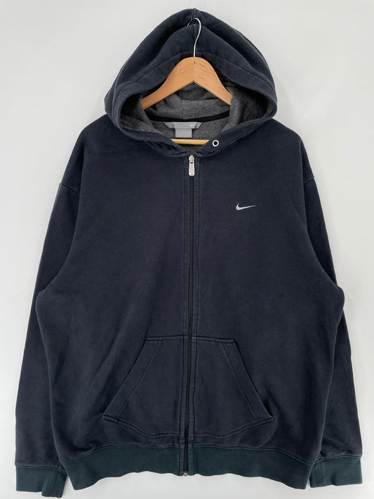 00' NIKE MINI SWOOSH Size XL Vintage Hoodie Zip-up Sweat-shirt / E6546S