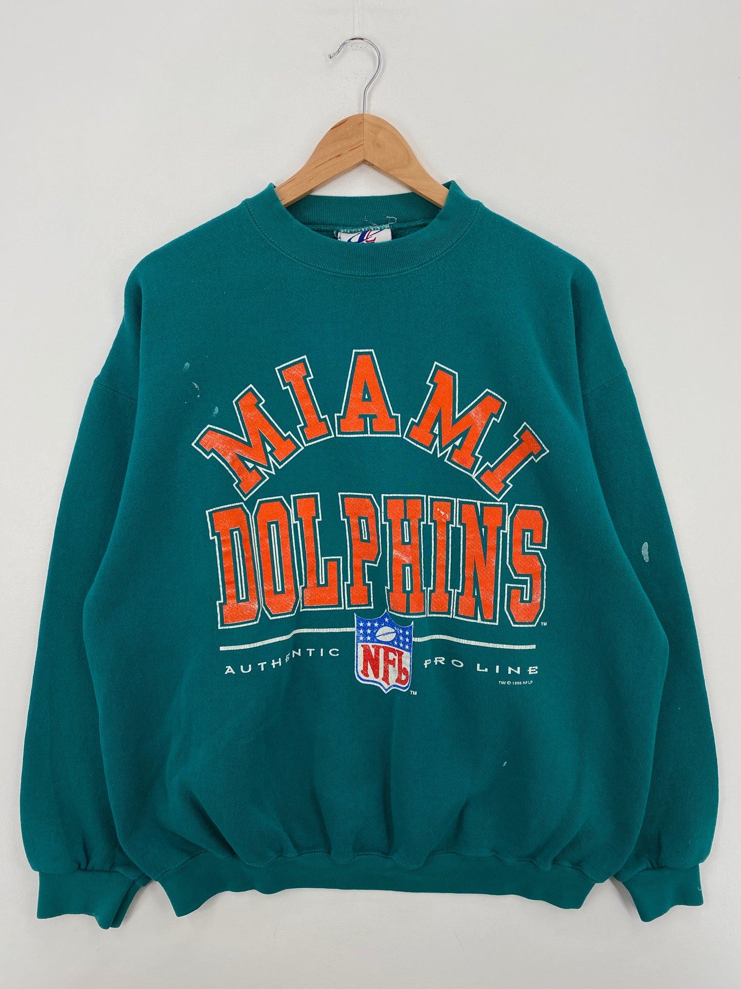 1996 MIAMI DOLPHINS Made in USA Size XL Vintage NFL Sweat-Shirt / A6474