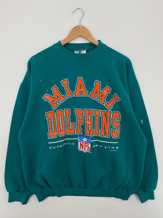 1996 MIAMI DOLPHINS Made in USA Size XL Vintage NFL Sweat-Shirt / A6474