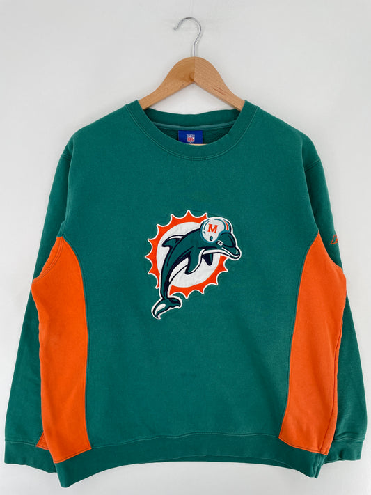Vintage MIAMI DOLPHINS Size L NFL Sweat-shirt / E5410S