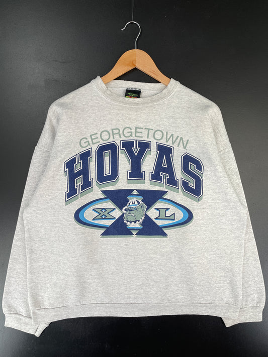 90's GEORGETOWN HOYAS Made in USA Size XL Vintage College Sweat-Shirt / E5307S