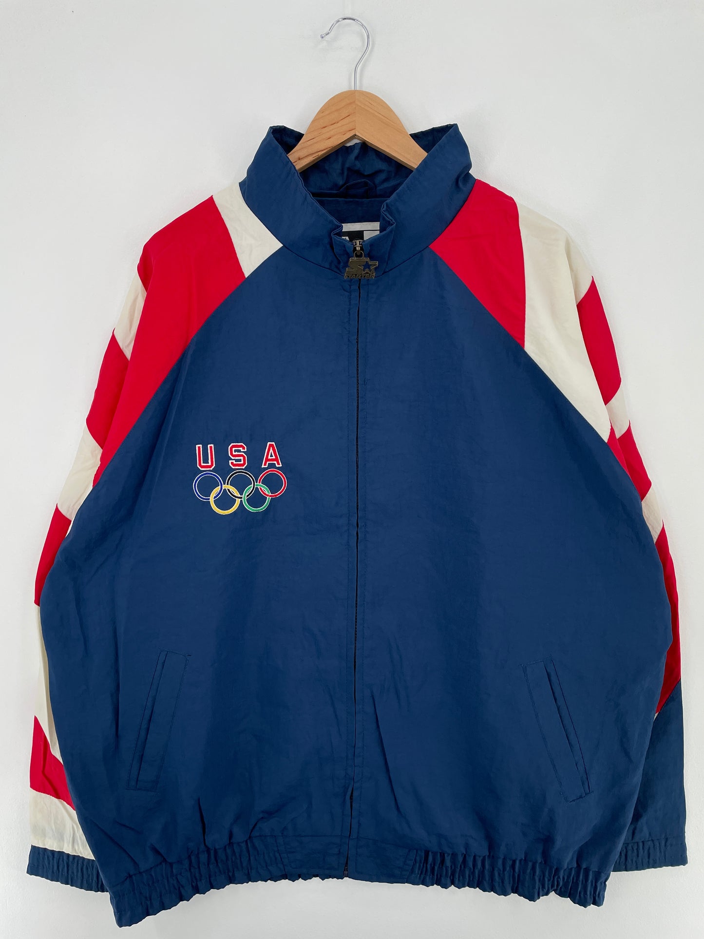 90's STARTER x USA OLYMPIC Size XL Vintage Nylon Jacket / E766