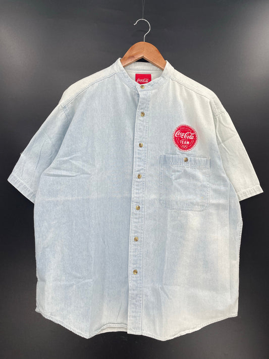 Vintage COCA COLA Size L Button Down Shirt / A9432