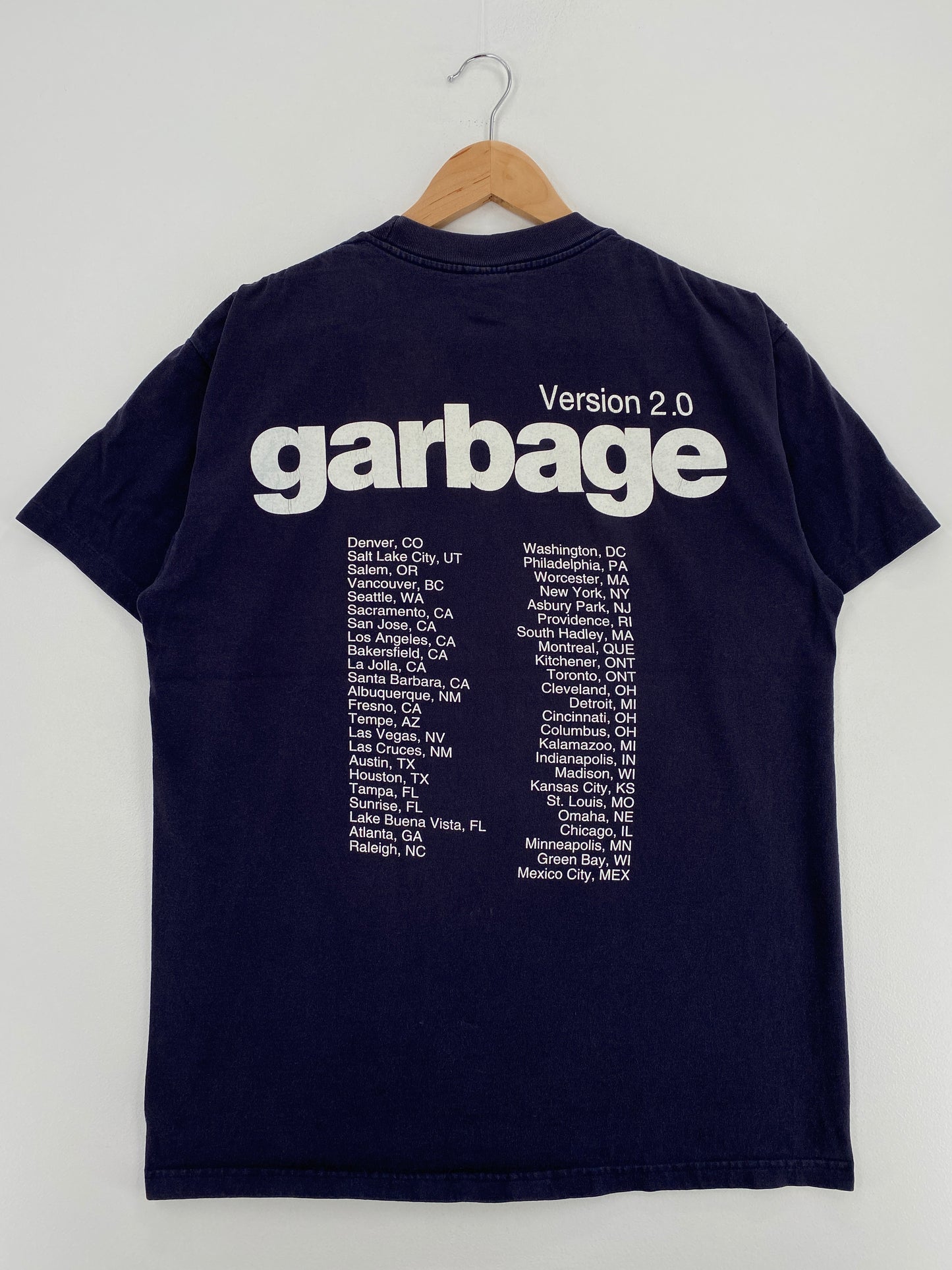 1998 GARBAGE VERSION 2.0 TOUR Size L Vintage Music T-Shirt / A5199