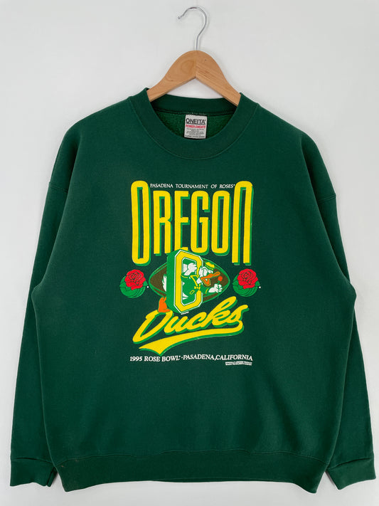 1995 OREGON DUCKS Made in USA Size XL Vintage College Sweat-shirt / A9974