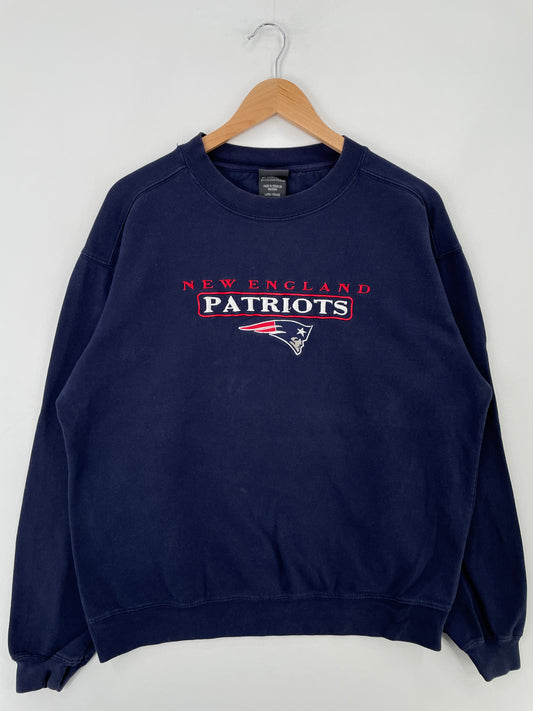 Vintage NEW ENGLAND PATRIOTS Size L NFL Sweat-Shirt / E4220S