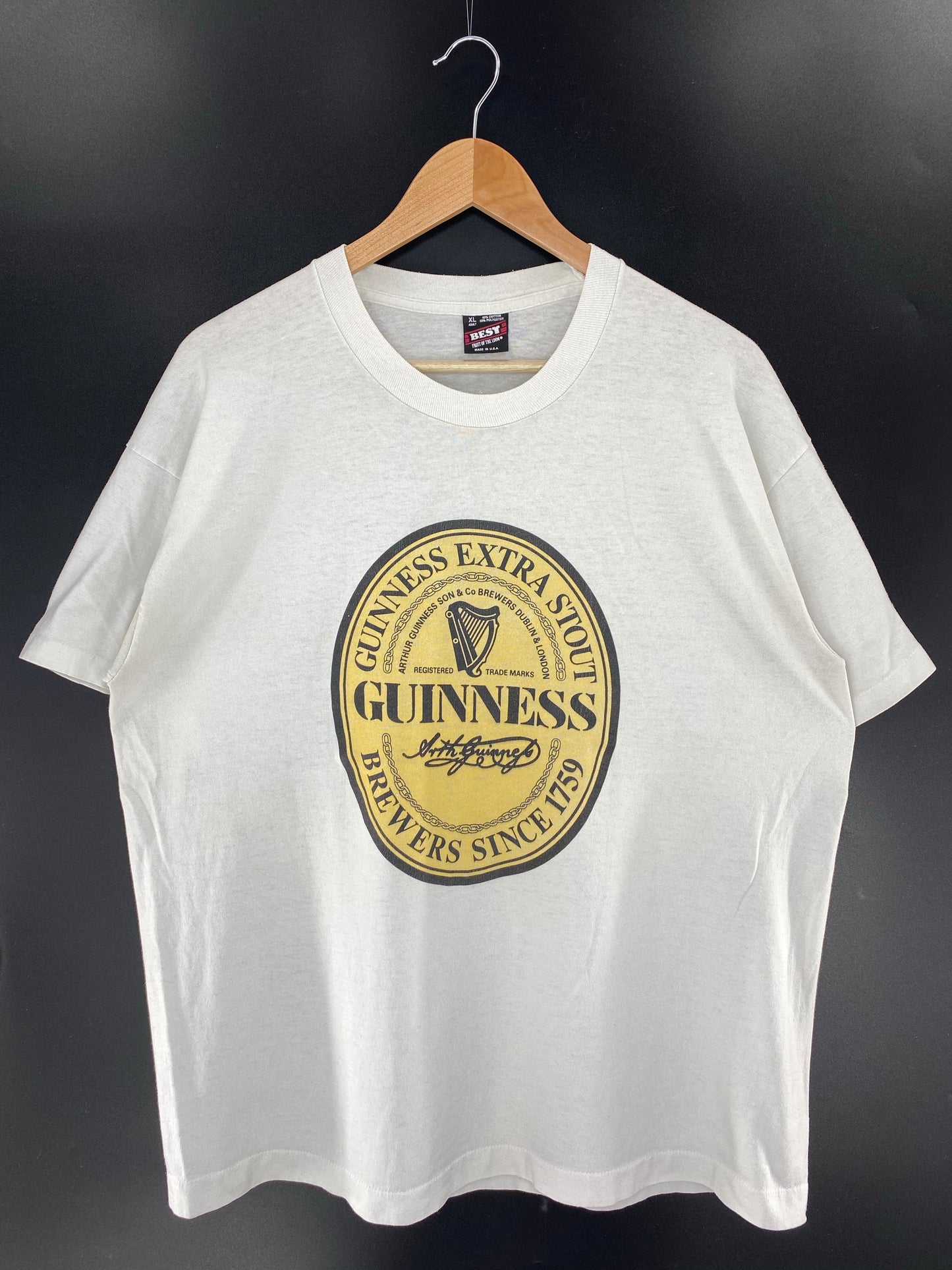 80’s GUINESS Made in USA Size XL T-Shirt / K6575