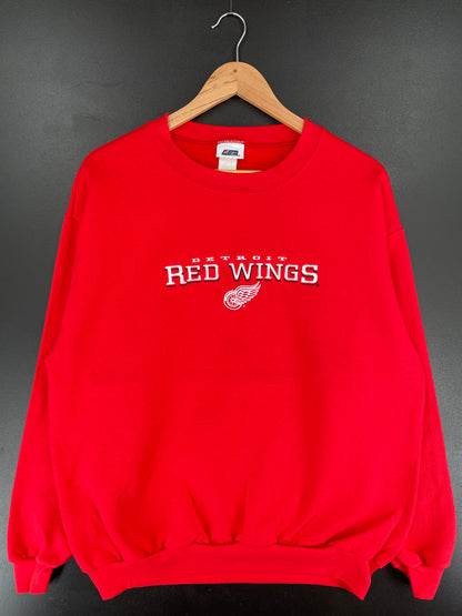 00' DETROIT RED WINGS Size L Vintage NHL Sweat-Shirt / E5819S